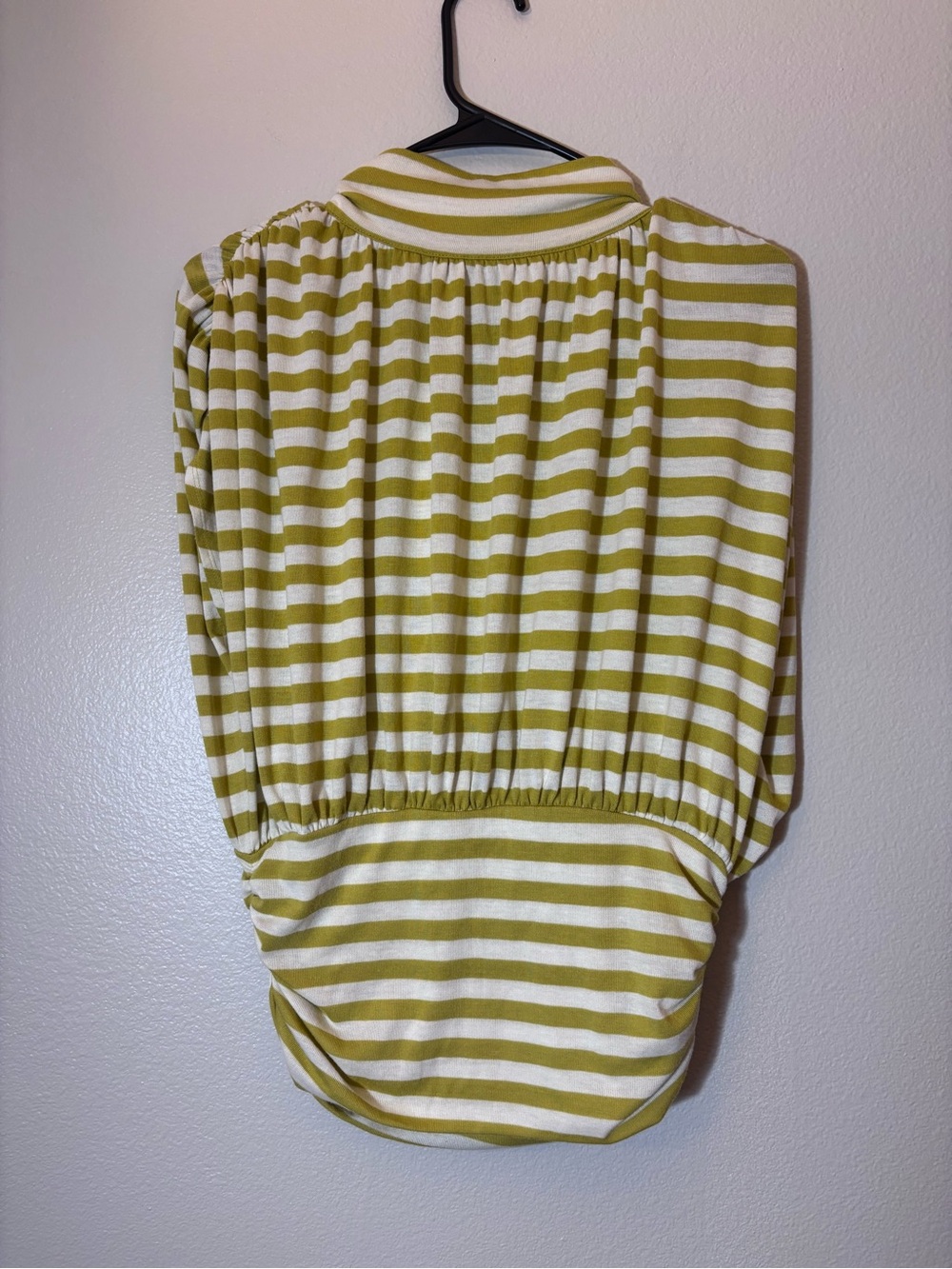 Anthropologie Maeve Ruched Mock Neck Muscle Tie/Blouse Size M